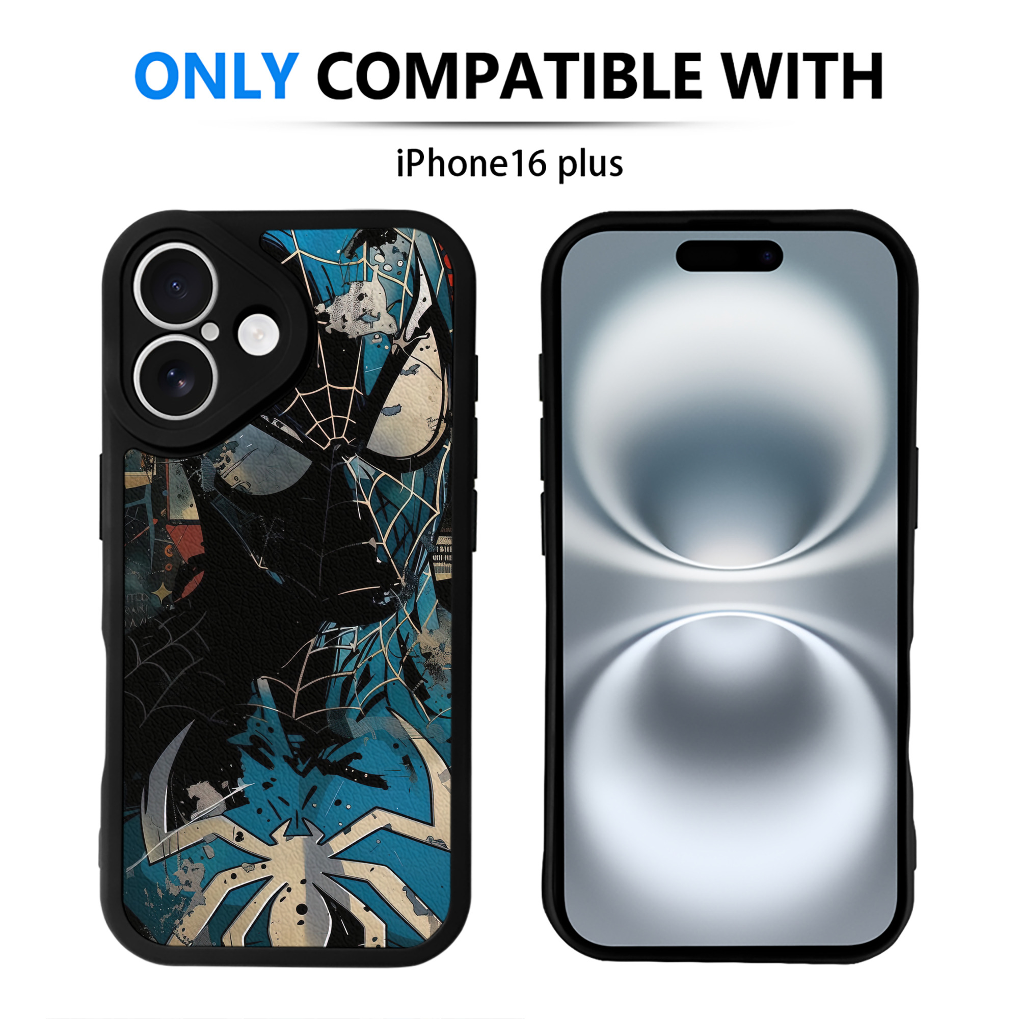 Spider Man スパイダーマン 【iPhone 16シリーズ対応】シリコンスマホケース（レザー調） 材質：シリコン